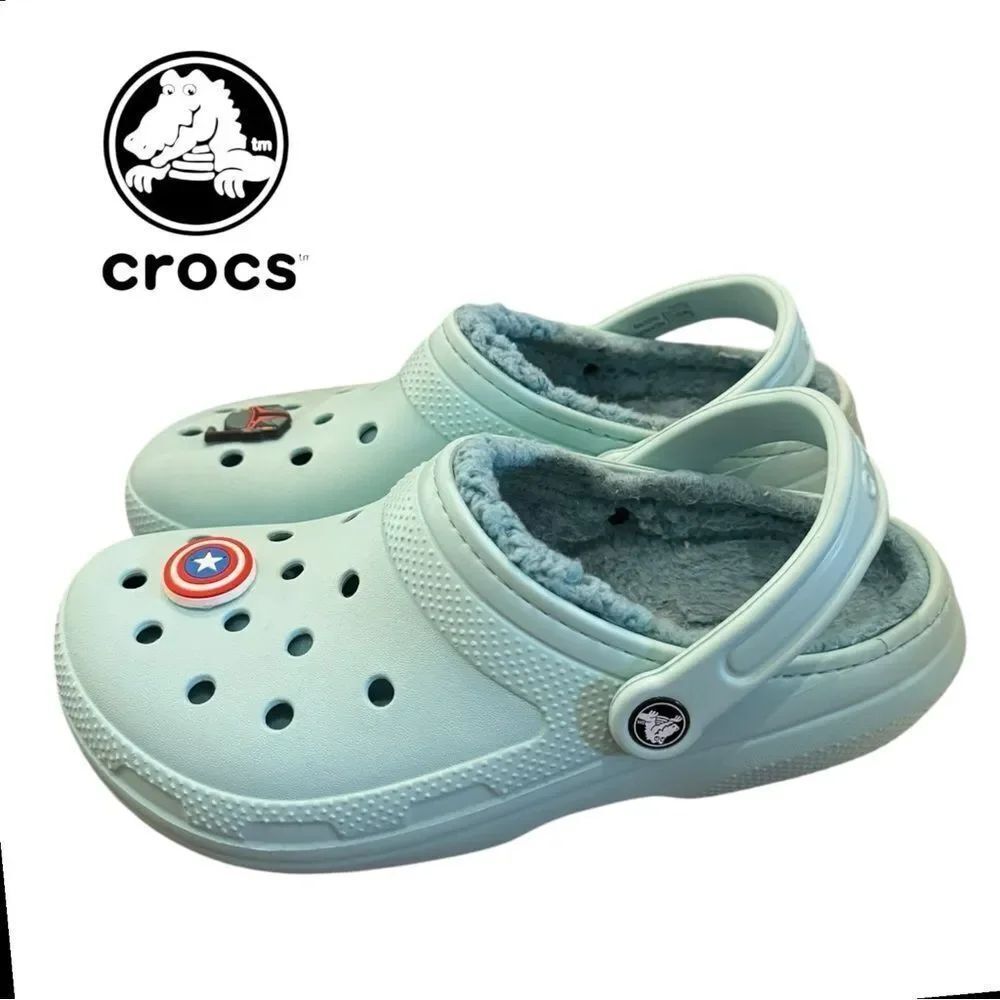 Crocs Classic Teal Lined Women’s Clogs 9